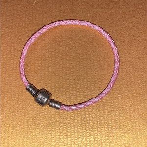 Pink Braided Pandora Bracelet
